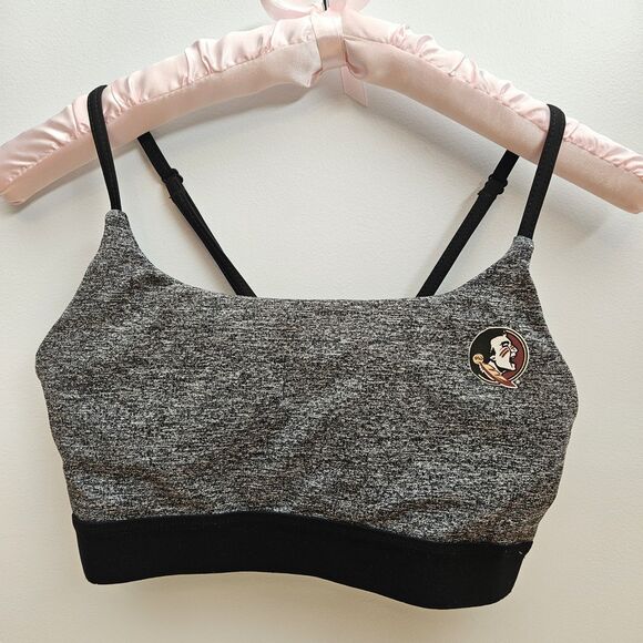 Zoozatz FSU Florida State Seminoles Women's Logo Sports Bra Size Small Black - Picture 6 of 6